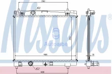 Radiaator, mootorijahutus Nissens 64671A