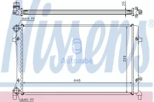 Radiaator, mootorijahutus Nissens 65277
