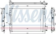 Radiaator, mootorijahutus Nissens 67360