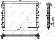 Radiaator, mootorijahutus NRF 53096