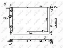 Radiaator, mootorijahutus NRF 514647