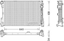 Radiaator Denso DRM17048