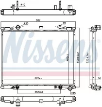 Radiaator, mootorijahutus Nissens 66773