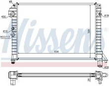 Radiaator, mootorijahutus Nissens 65517