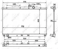 Radiaator, mootorijahutus NRF 53942
