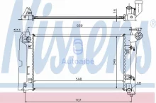 Radiaator, mootorijahutus Nissens 646321
