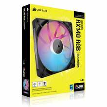 Korpuse ventilaator Corsair LINK RX140 RGB, 140 x 25 mm, must
