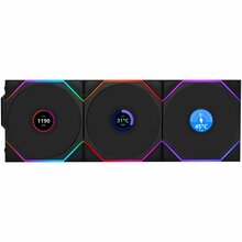Ventilaator Lian Li UNI FAN TL Wireless LCD, 120 mm, must, 3-pack