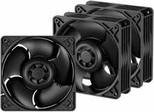 Ventilaator ARCTIC S12038-8K, 120 mm, 3 tk, must