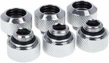 Ühendusliitmik Alphacool Eiszapfen 13 mm G1/4, kroomitud, 6 tk