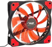 Korpuse ventilaator Akyga AW-12E-BR, 120 x 120 mm, punane