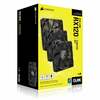 Ventilaatorite komplekt Corsair iCUE LINK RX120, 3 tk, 120 mm, must