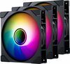 Ventilaatorite komplekt Phanteks M25 Gen2 PWM D-RGB Reverse Blade, 3 tk, 140 mm, must