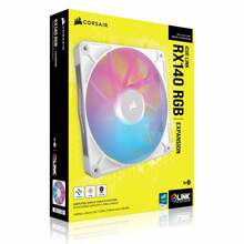 Korpuse ventilaator Corsair LINK RX140 RGB, 140 x 25 mm, valge