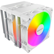 Protsessori õhkjahuti Montech NX600 ARGB, Dual Tower, 2x120 mm, valge