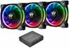 Ventilaatorite komplekt Thermaltake Riing Plus 14 LED RGB, CL-F056-PL14SW-A, 140 mm, 3 tk, must