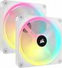 Ventilaatorite komplekt Corsair iCUE Link QX140 RGB, 140 x 25 mm, valge, 2 tk