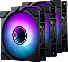 Korpuse ventilaator Phanteks M25 Gen2 PWM D-RGB, 3 tk, 120 mm, must