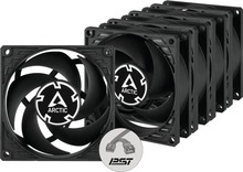 Korpuse ventilaator Arctic P8 PWM PST, 80 mm, must, 5 tk