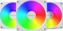Korpuse ventilaator Montech GF120R V2 ARGB, 120 mm, valge, 3 tk