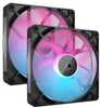 Ventilaatorite komplekt Corsair iCUE LINK RX140 RGB, 2 tk, 140 mm, must