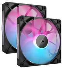 Ventilaatorite komplekt Corsair iCUE LINK RX140 RGB, 2 tk, 140 mm, must