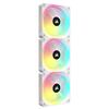 Korpuse ventilaator Corsair iCUE LINK QX120 RGB, CO-9051006-WW, 120 mm, valge, 3 tk