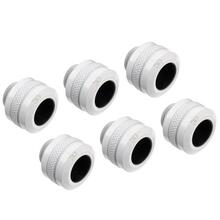 Ühendus Alphacool Eiszapfen PRO 13 mm kietale torule G1/4, 6 tk, valge