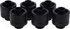Ühendusliitmik Alphacool Eiszapfen 16/10 mm G1/4, 6 tk, must