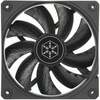 Korpuse ventilaator Silverstone Shark Force 120, SST-SF120B, must, 120 x 25 mm