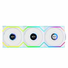 Korpuse ventilaator Lian Li UNI FAN SL Wireless LCD, 120 mm, valge, 3-pack