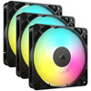 Ventilaatorite komplekt Corsair RS120 ARGB, 3 tk, 120 mm, must