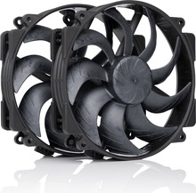 Ventilaatorite komplekt Noctua NF-A14x25r G2 PWM Sx2-PP chromax.black, 140 mm, must, 2 tk