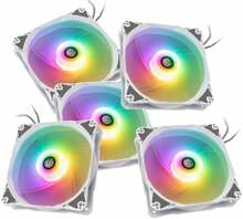 Ventilaator BitsPower Notos RGB PWM, 120 mm, valge, 5 tk