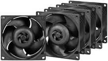Korpuse ventilaator Arctic S8038-7K, 80 mm, 7000 rpm, 4 tk, must