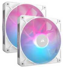 Ventilaator Corsair iCUE LINK RX140 RGB, 140 mm, valge, 2 tk