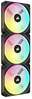 Ventilaatorite komplekt Corsair iCUE LINK QX120 RGB, 3 tk, 120 mm, must