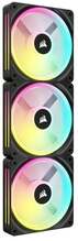 Ventilaatorite komplekt Corsair iCUE LINK QX120 RGB, 3 tk, 120 mm, must