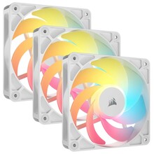 Ventilaator Corsair RS120-R ARGB, 120 x 120 x 25 mm, valge, 3 tk