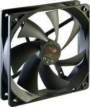 Ventilaator Inter-Tech SinanPower F-120-S, 120 x 120 x 25 mm, must