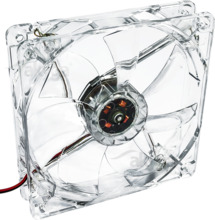 Ventilaator Akyga AW-12A-BR, 120 x 120 x 25 mm, punane
