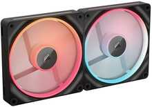 Ventilaator Corsair iCUE Link LX140-R RGB, 140 mm, must, 2 tk