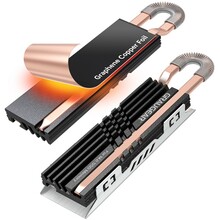 Jahuti SSD GRAUGEAR Heatpipe Cooler M.2 NVMe 2280, grafiit/vask