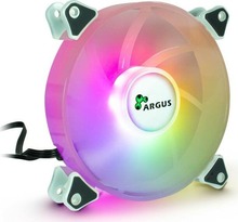Ventilaator Inter-Tech Argus RS-061 RGB, 120 x 120 x 25 mm, valge/must