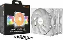 Ventilaatorite komplekt Be Quiet Light Wings LX 140 mm PWM, valge, 3 tk