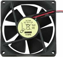 Ventilaator korpusele Gembird FANPS, 80 x 80 x 25 mm, must