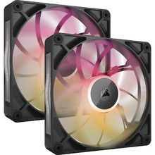 Ventilaator arvutile Corsair iCUE LINK RX140 MAX RGB, 140 x 140 x 30 mm, must, 2 tk