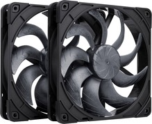 Ventilaator Noctua NF-A14x25 G2 PWM Sx2-PP chromax.black, 140 mm, 2 tk