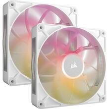 Korpuse ventilaator Corsair iCUE LINK RX140 MAX RGB, 2 tk, 140 mm, valge