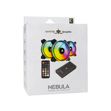 Ventilaatorite komplekt White Shark GCF-S028-004 Nebula-2 Black ARGB